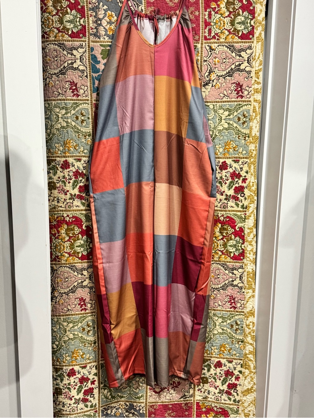 Colorblock Patchwork Women’s Romper- Multi Color